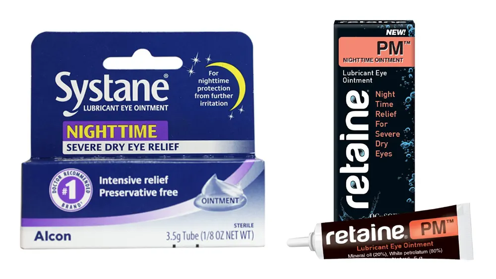 ภาพแสดงตัวอย่างน้ำตาเทียมแบบขี้ผึ้ง