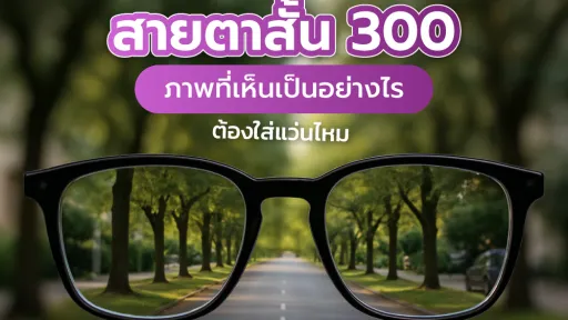 สายตาสั้น 300 ภาพที่เห็นเป็นอย่างไร ต้องใส่แว่นไหม