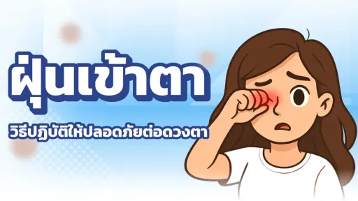 ฝุ่นเข้าตาอันตรายไหม จัดการถูกวิธี ปลอดภัยต่อดวงตา