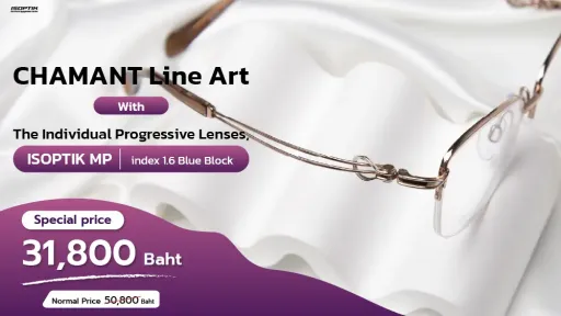CHARMANT Line Art Excellence Titan + ISOPTIK MP Progressive Lenses