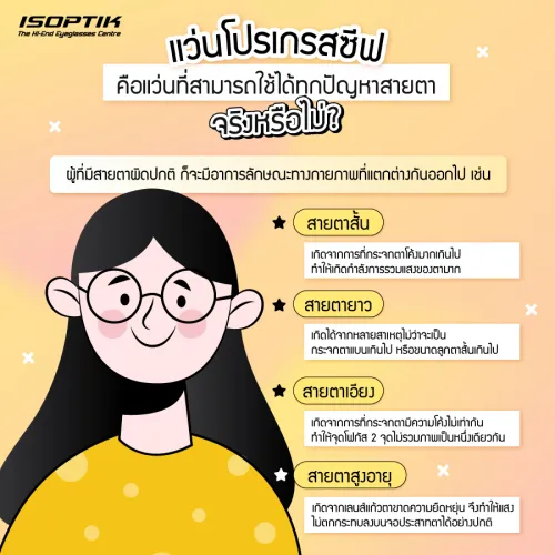 แว่นโปรเกรสซีฟ คือ ทางเลือกใหม่ สำหรับผู้มีปัญหาสายตาหลายรูปแบบ