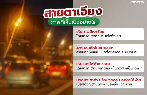 สายตาเอียง ภาพที่เห็นเป็นอย่างไร