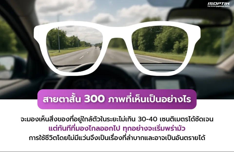 สายตาสั้น 300 ภาพที่เห็นเป็นอย่างไร
