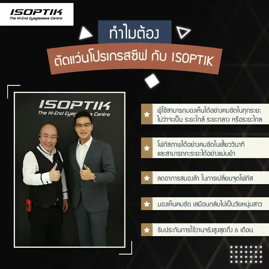 ทำไมต้องตัดแว่นโปรเกรสซีฟ กับ ISOPTIK