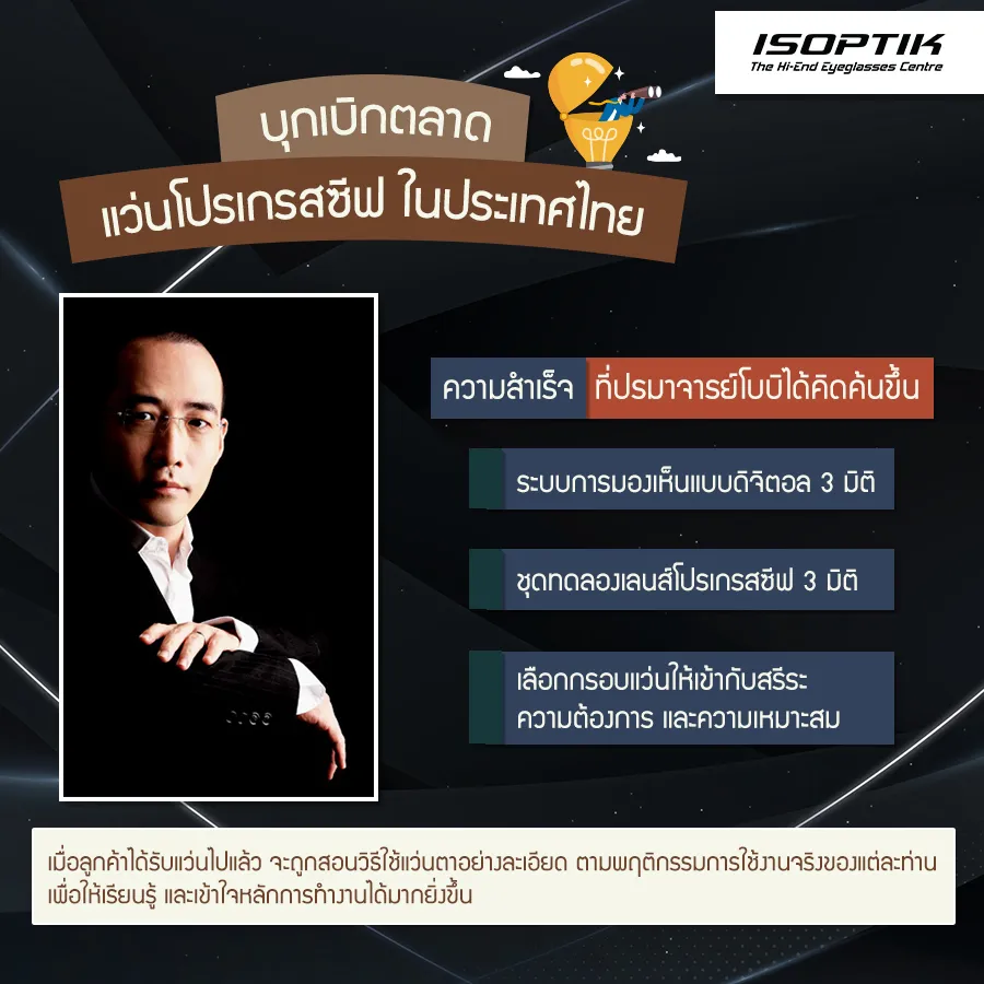 ปรมาจารย์โบบิ จากเด็กผู้มีความฝัน สู่ผู้ออกแบบ แว่นโปรเกรสซีฟ