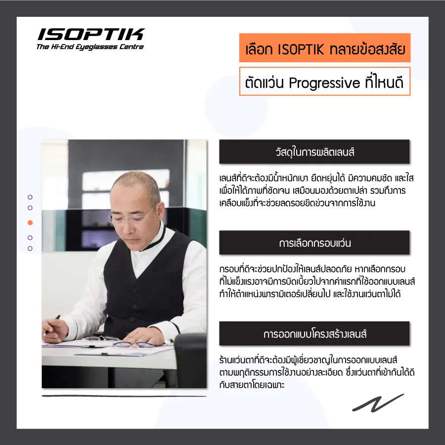 เลือกไม่ถูก ตัดแว่น Progressive ที่ไหนดี ISOPTIK มีคำตอบ