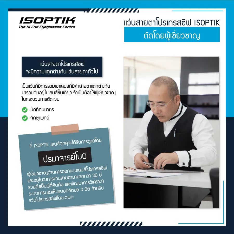 ทำไม แว่นสายตาโปรเกรสซีฟ ISOPTIK ถึงได้รับความไว้วางใจ