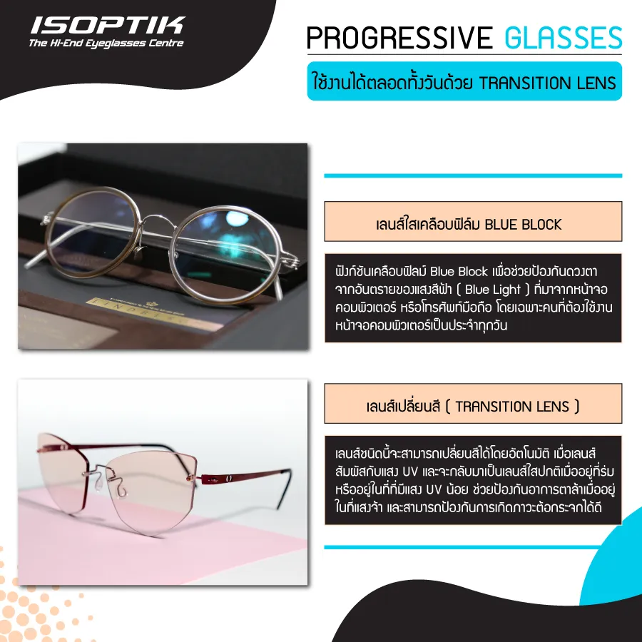 Progressive Glasses พกแว่นเดียวจบ พร้อมลุยตลอดวัน