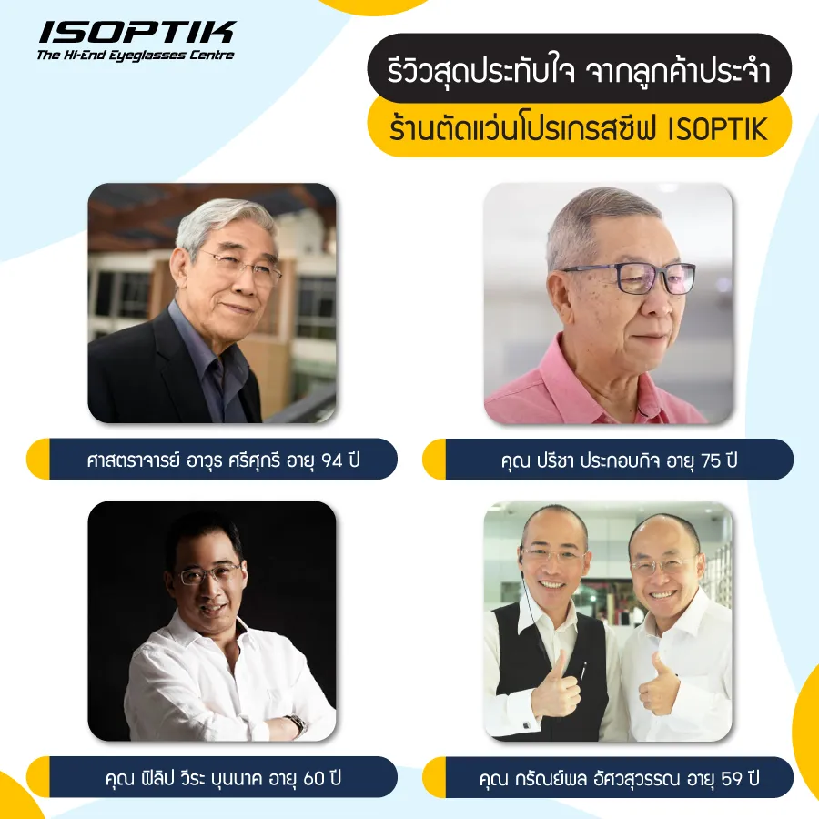 บริการสุดประทับใจ ต้องที่ ร้านตัดแว่น Progressive ISOPTIK เท่านั้น!