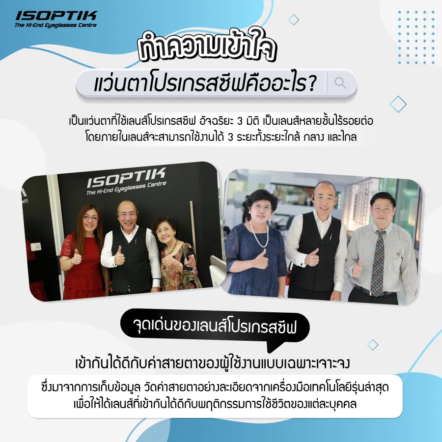 เลนส์โปรเกรสซีฟ เหมาะกับใคร ที่ ISOPTIK มีคำตอบ !